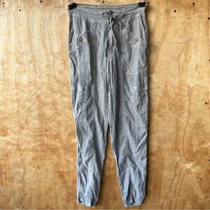 American Eagle Tan Gray Cargo Utility Joggers